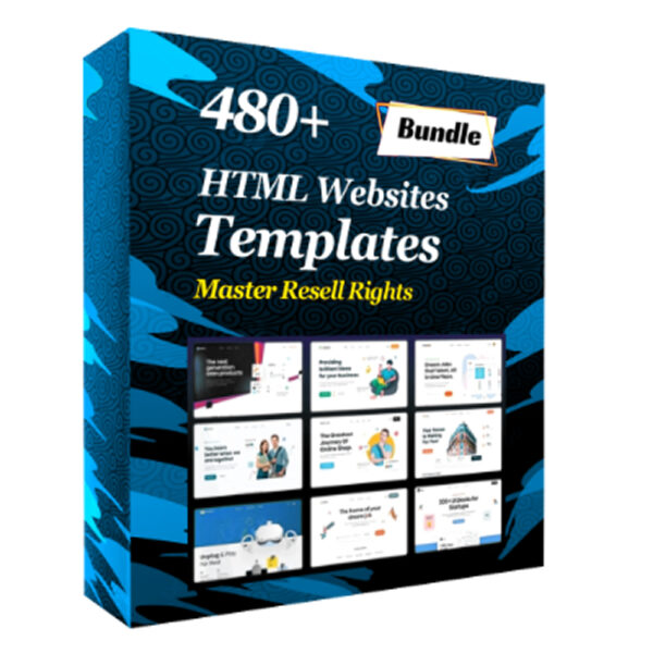 480+ HTML Websites Templates Master Resell Rights Bundle